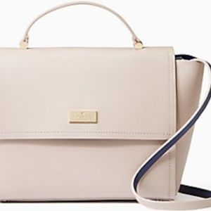 Kate Spade Crossbody Satchel Two Toned Nude & Navy